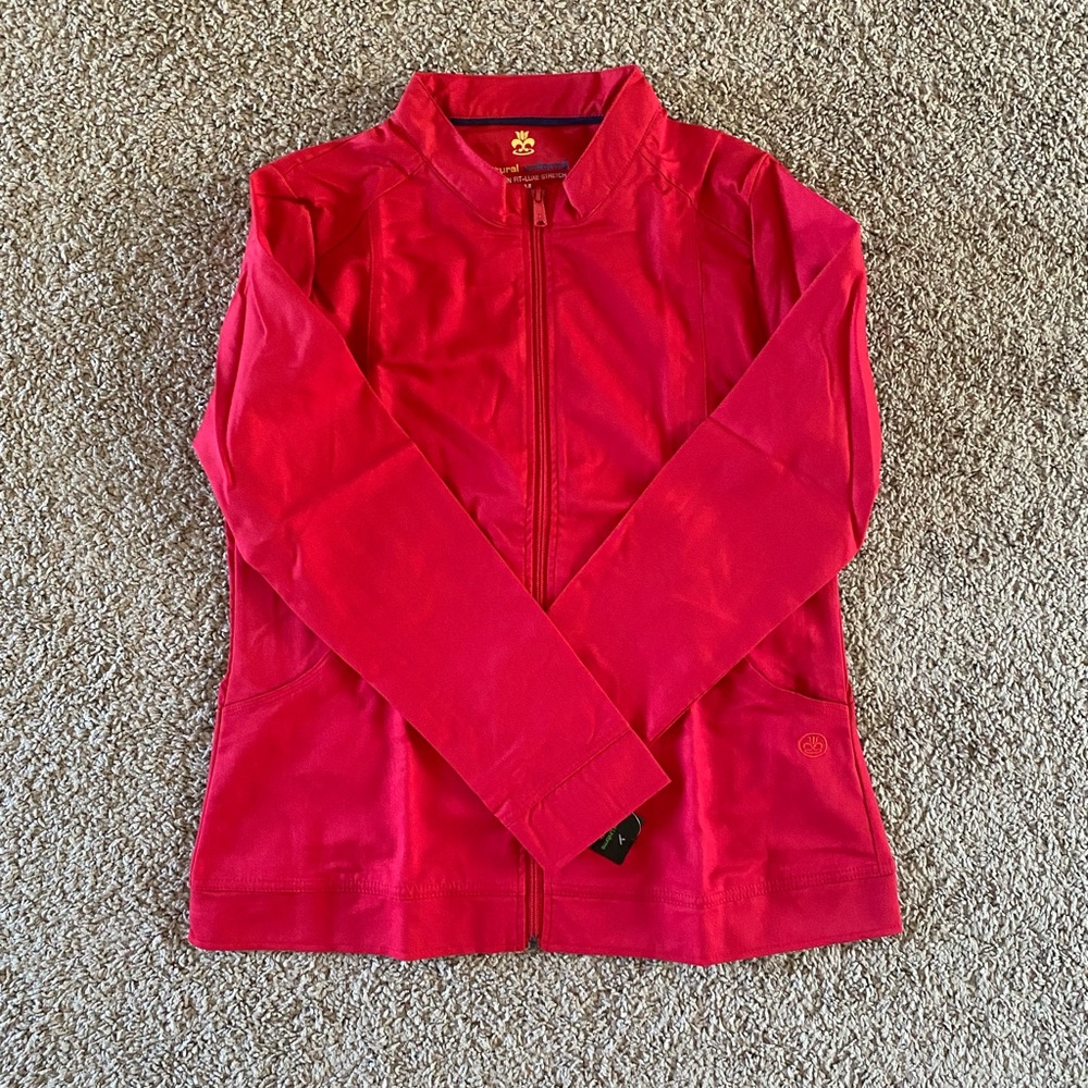 Natural Uniforms Modern Fit-Luxe Stretch Zip Up Scrub Jacket